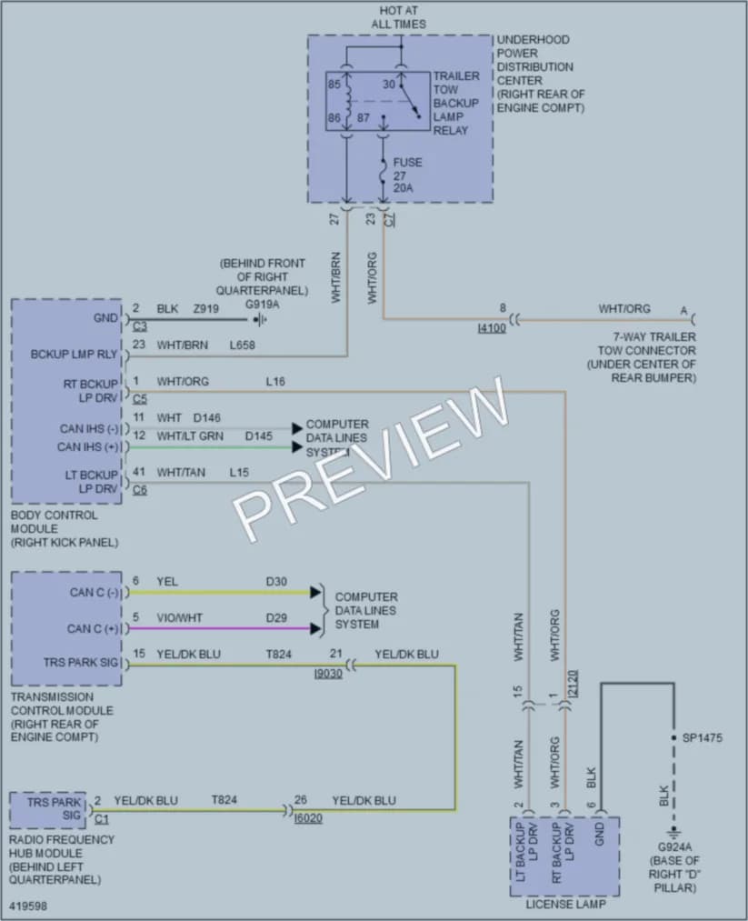 2015 Dodge Durango Exterior Lights wiring diagram preview