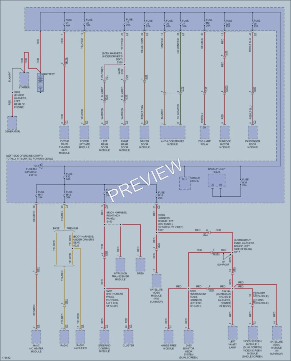 2015 Dodge GrandCaravan Power Distribution wiring diagram preview