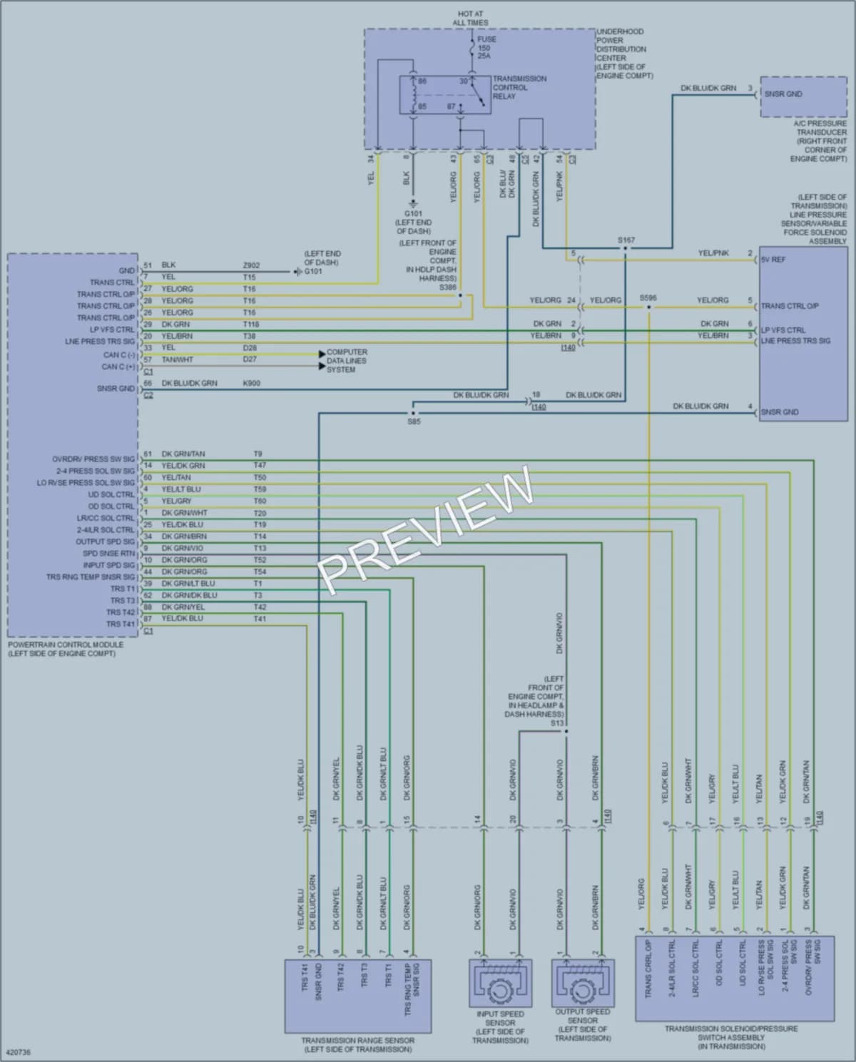 2015 Dodge Journey Transmission wiring diagram preview
