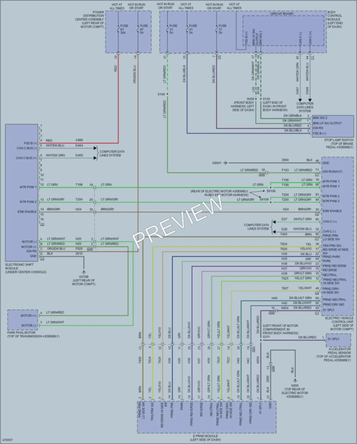 2015 Fiat 500 Shift Interlock wiring diagram preview