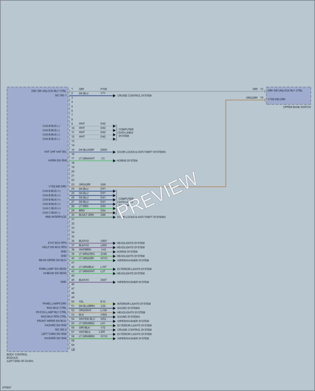 2015 Fiat 500L Body Control Modules wiring diagram preview