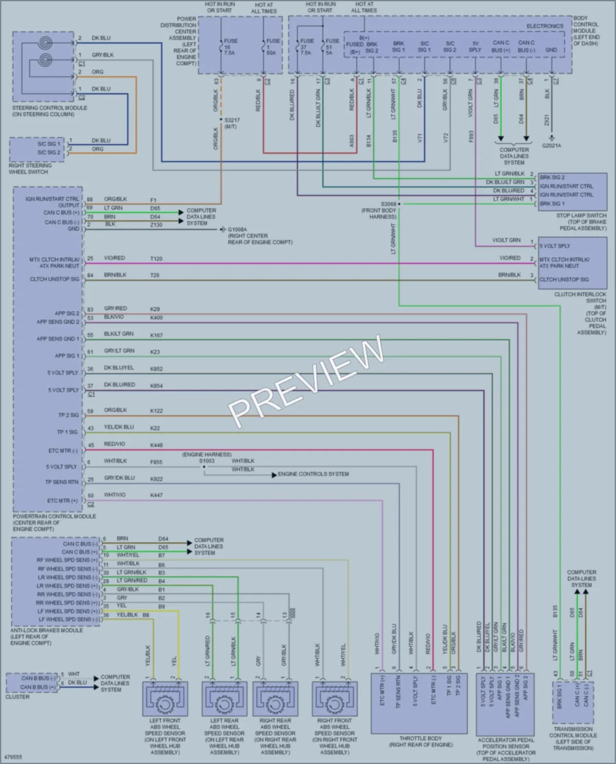 2015 Fiat 500L Cruise Control wiring diagram preview