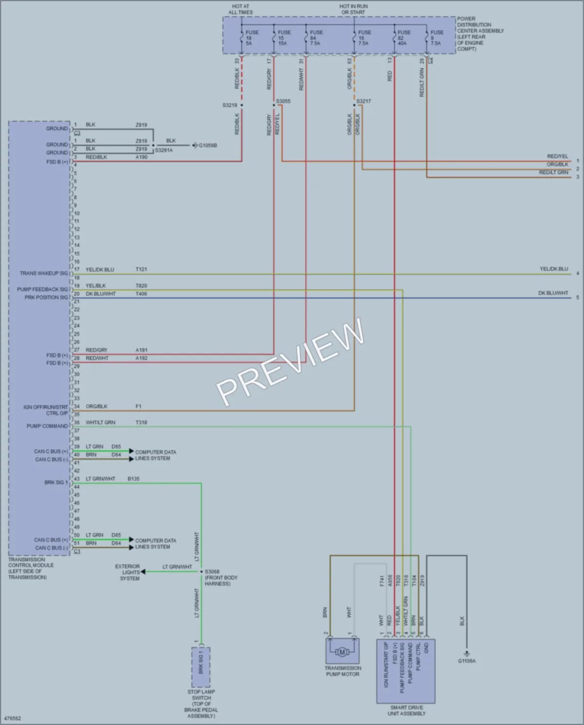 2015 Fiat 500L Transmission wiring diagram preview