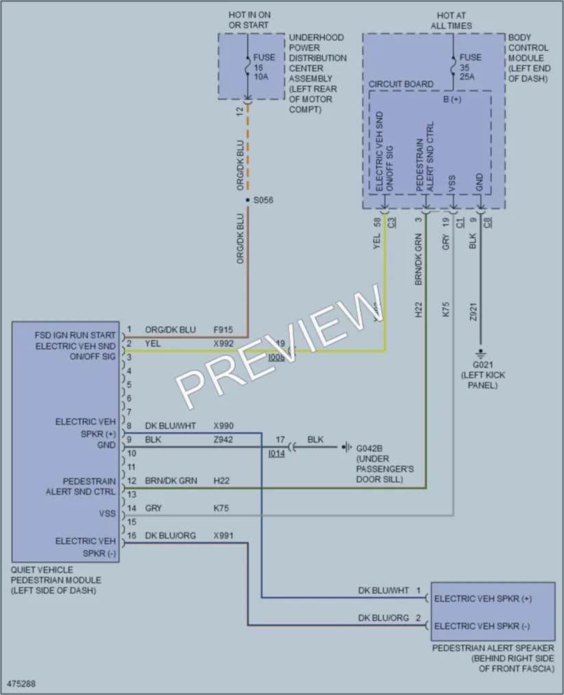 2015 Fiat 500e Active Bodyworks wiring diagram preview
