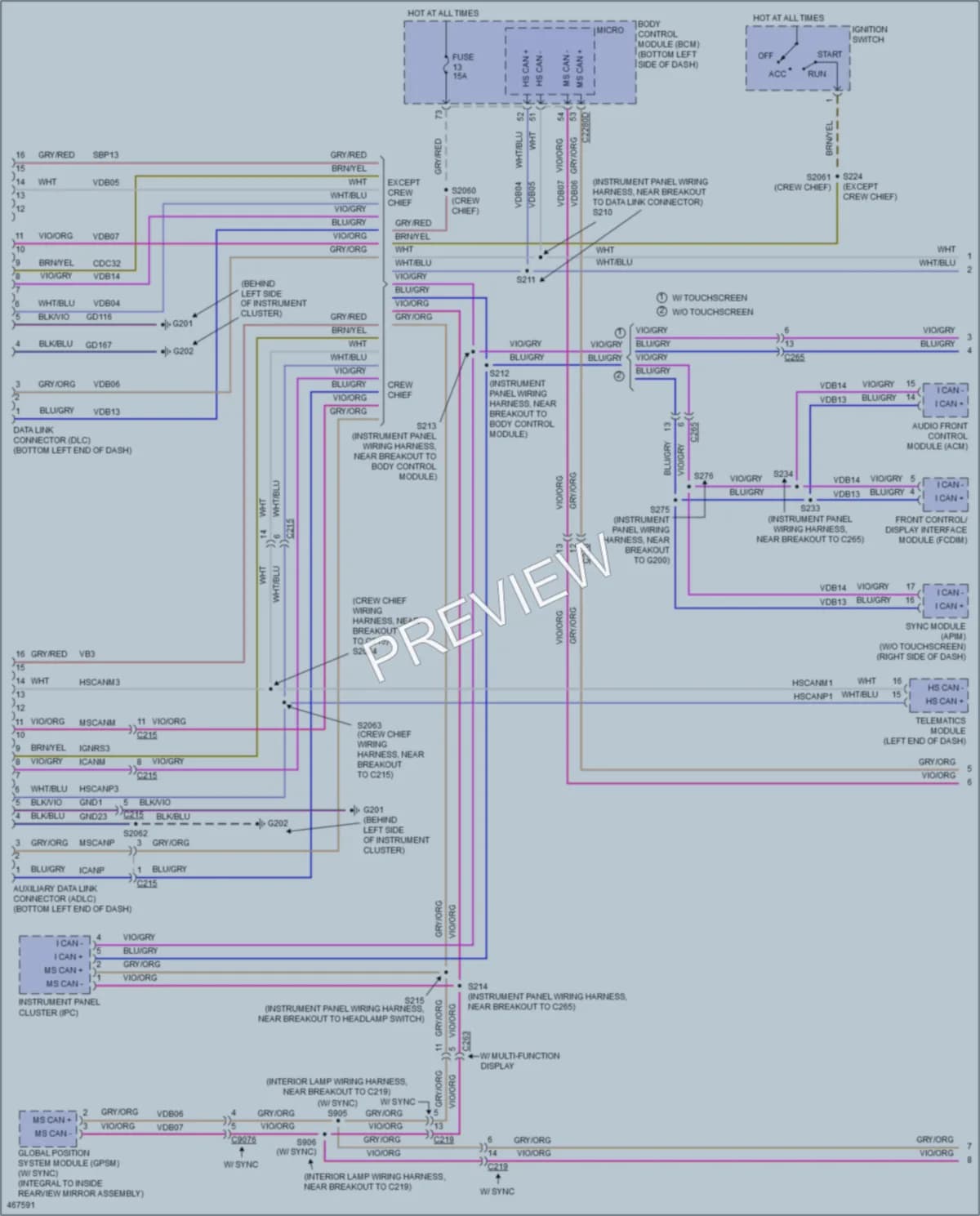 2015 Ford 150Transit Computer Data Lines wiring diagram preview