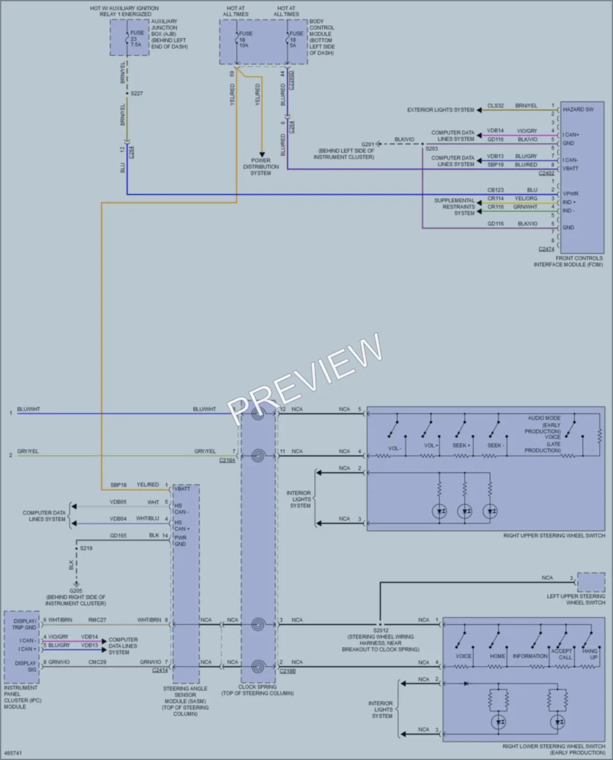 2015 Ford 250Transit Radio wiring diagram preview