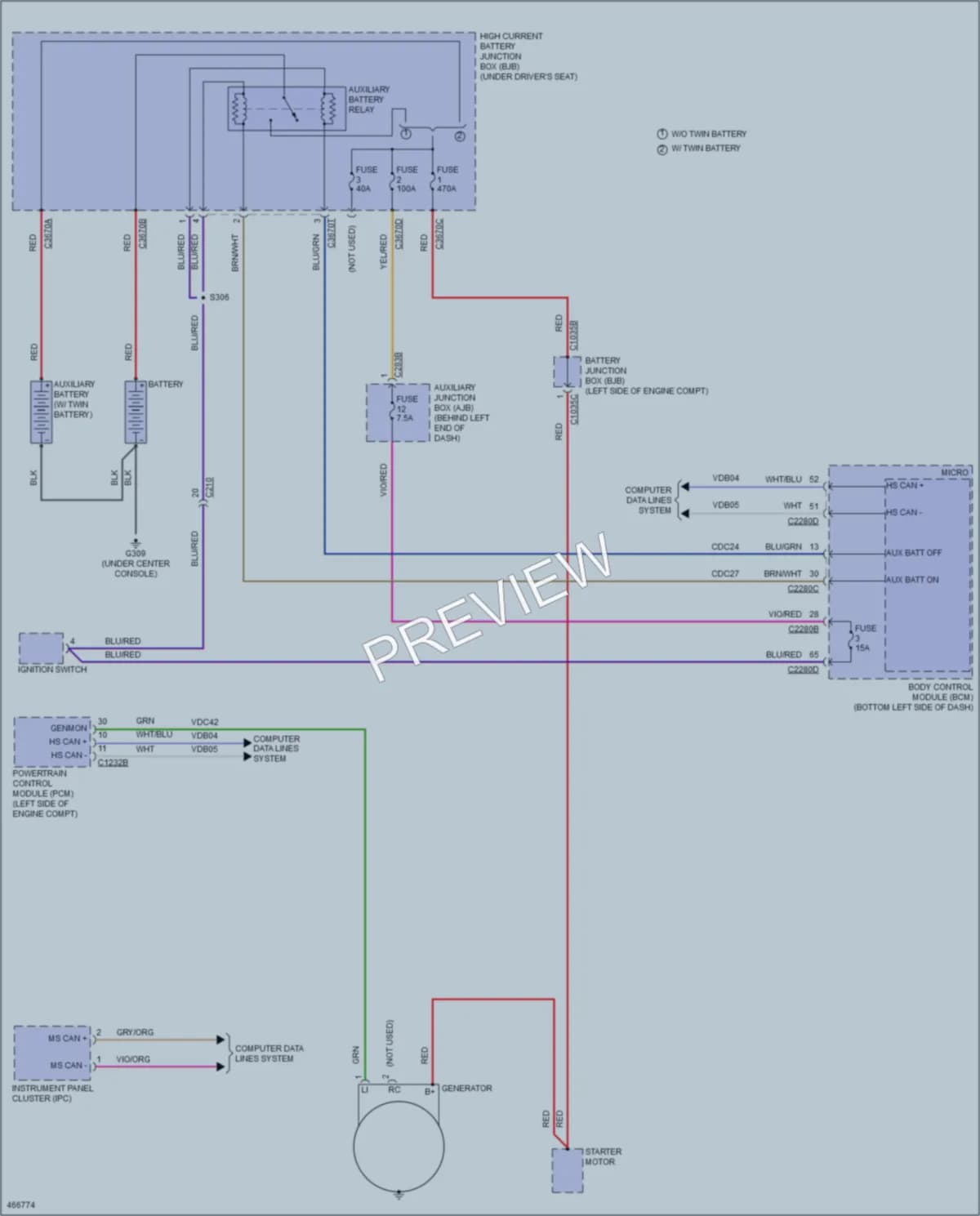 2015 Ford 350HDTransit Starting Charging wiring diagram preview