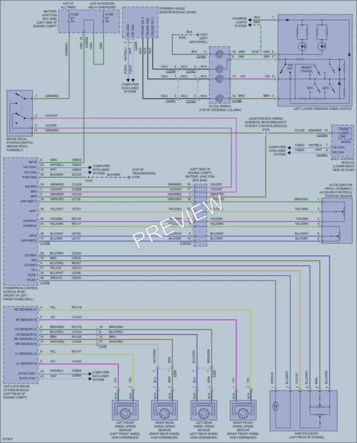 2015 Ford CMaxEnergi Cruise Control wiring diagram preview