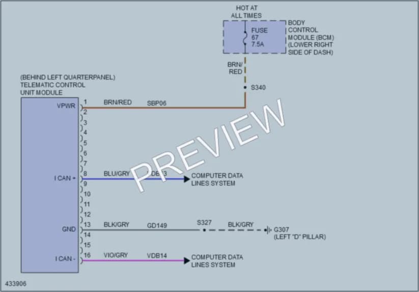 2015 Ford CMaxEnergi Navigation wiring diagram preview
