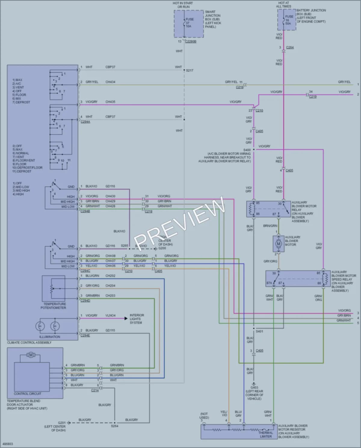 2015 Ford E350Econoline Air Conditioning wiring diagram preview