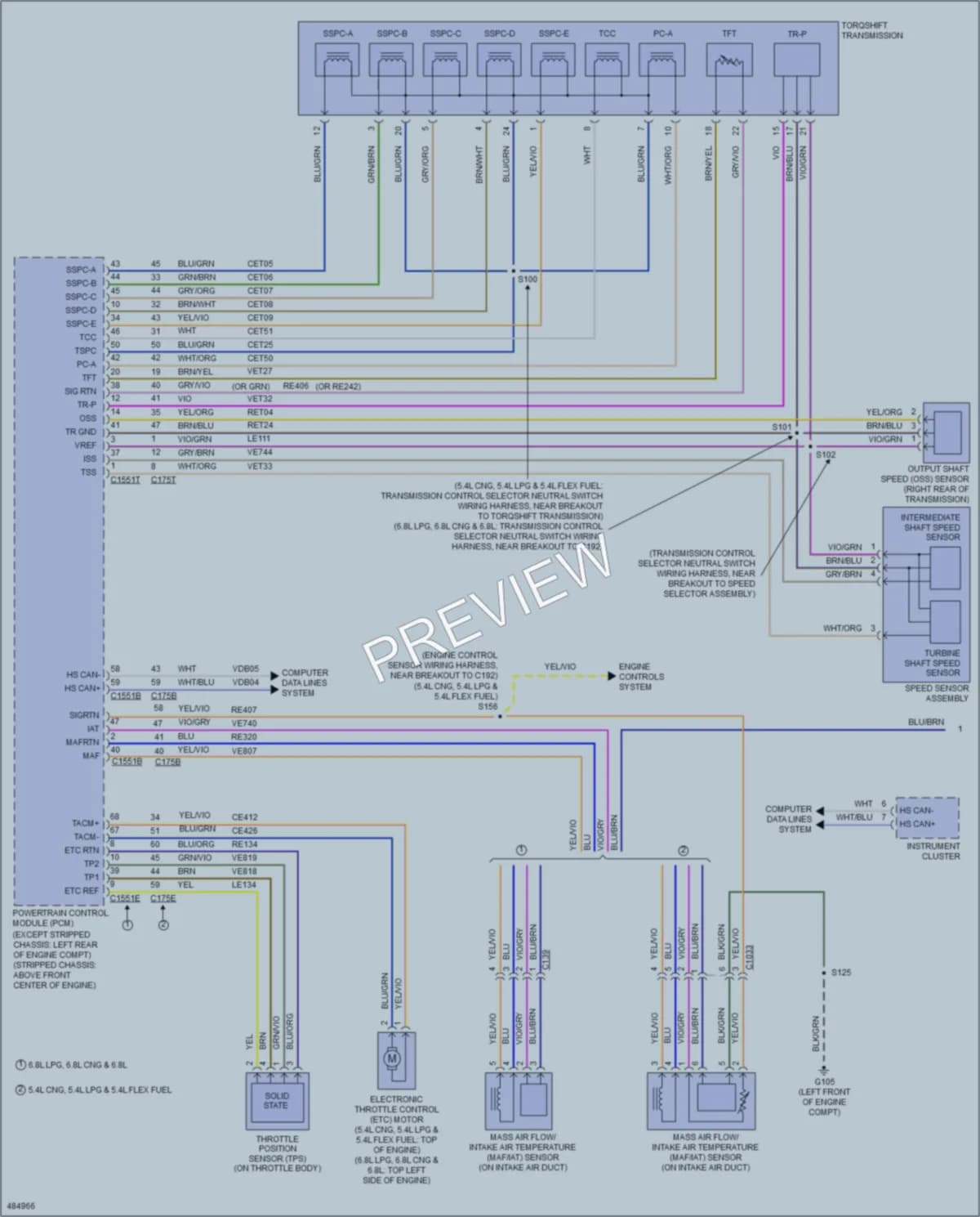 2015 Ford E450Econoline Transmission wiring diagram preview