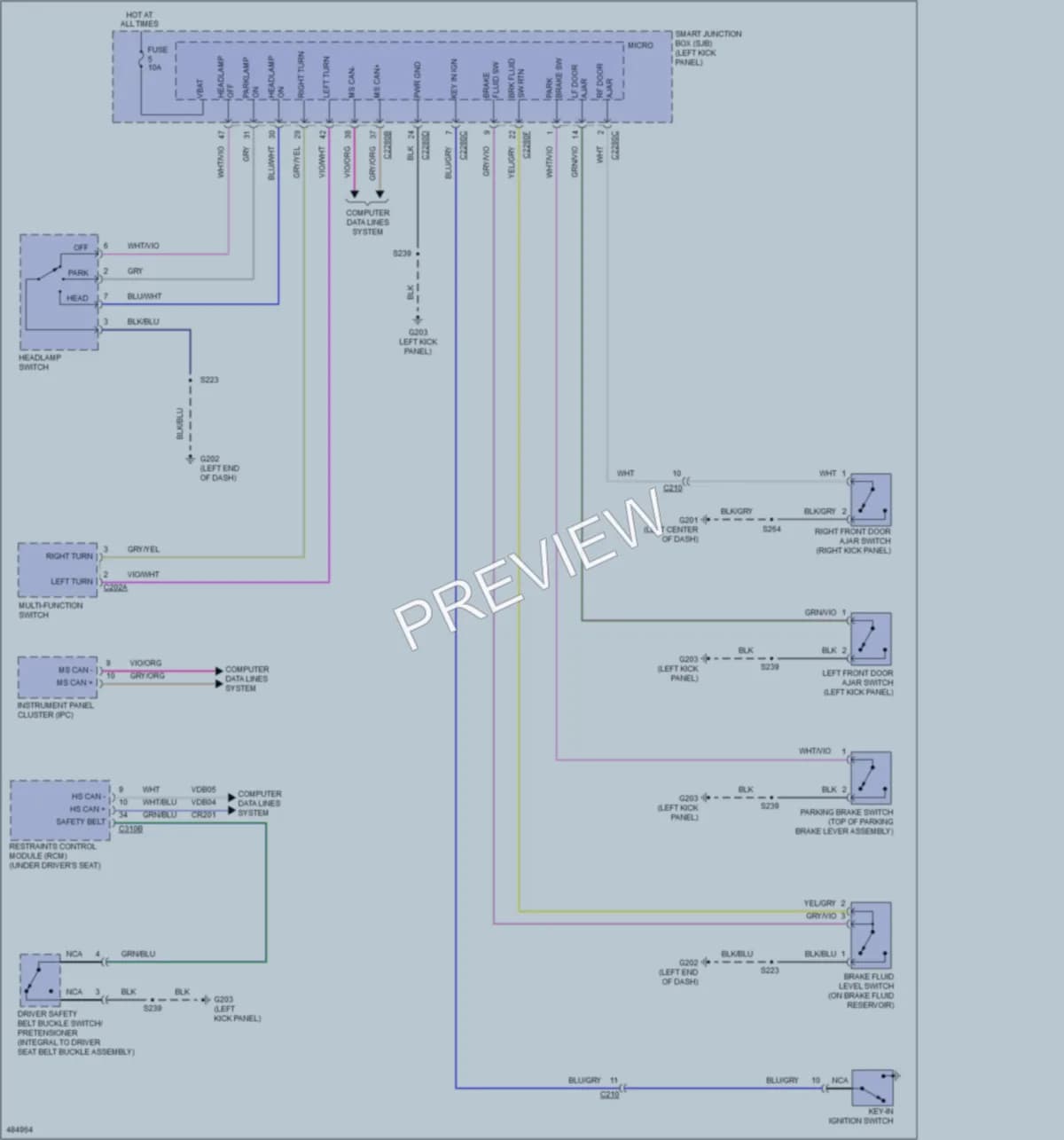 2015 Ford E450Econoline Warning Systems wiring diagram preview