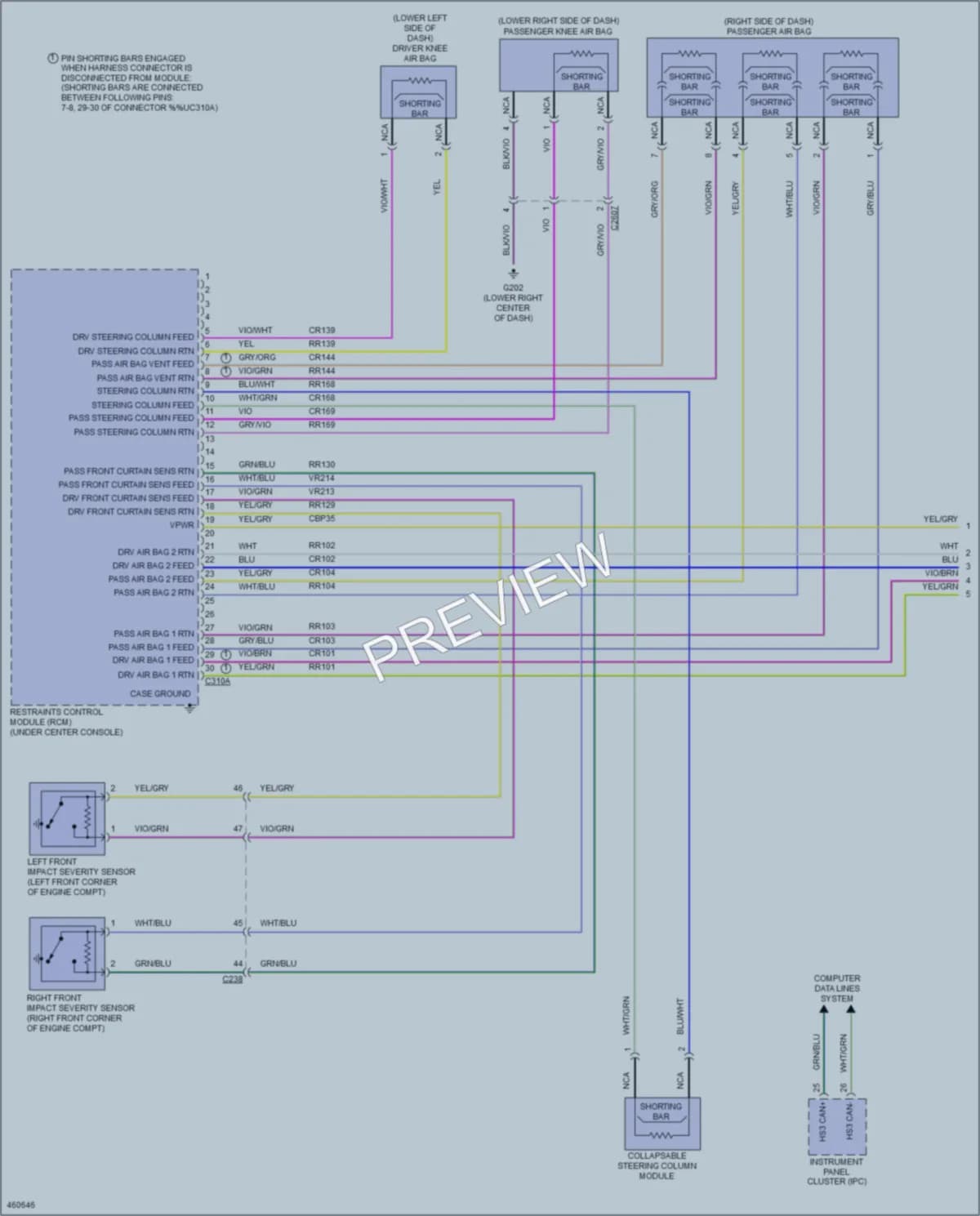 2015 Ford Edge Supplemental Restraints wiring diagram preview