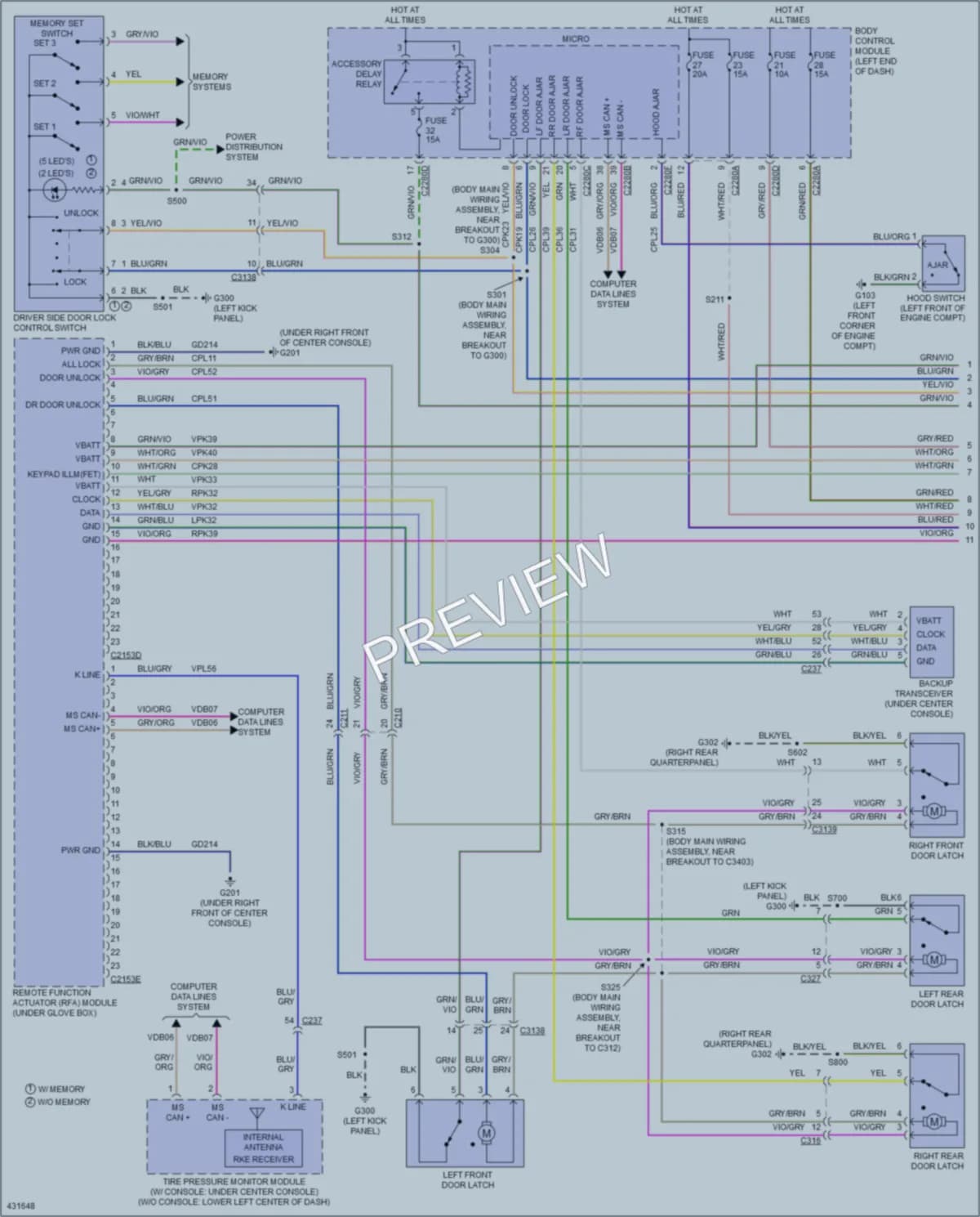 2015 Ford Explorer Anti Theft wiring diagram preview