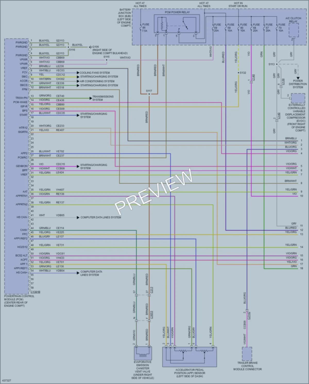 2015 Ford Explorer Engine Performance wiring diagram preview