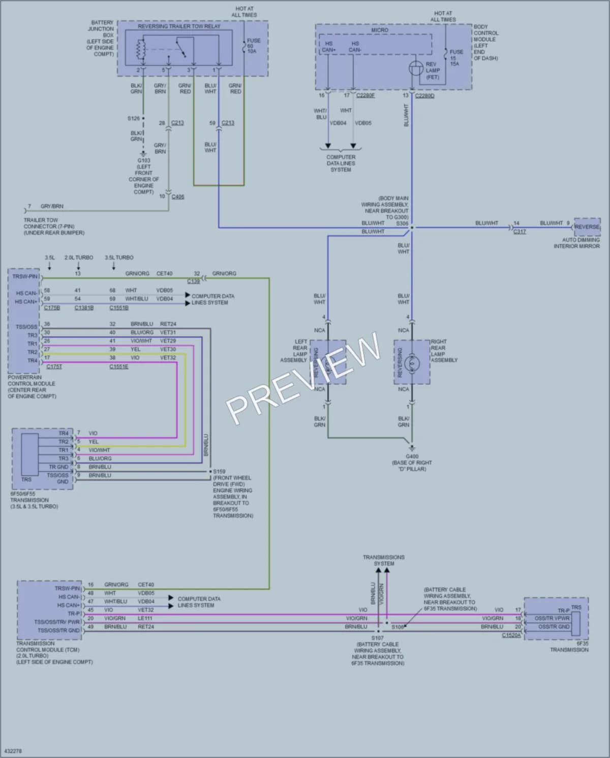 2015 Ford Explorer Exterior Lights wiring diagram preview