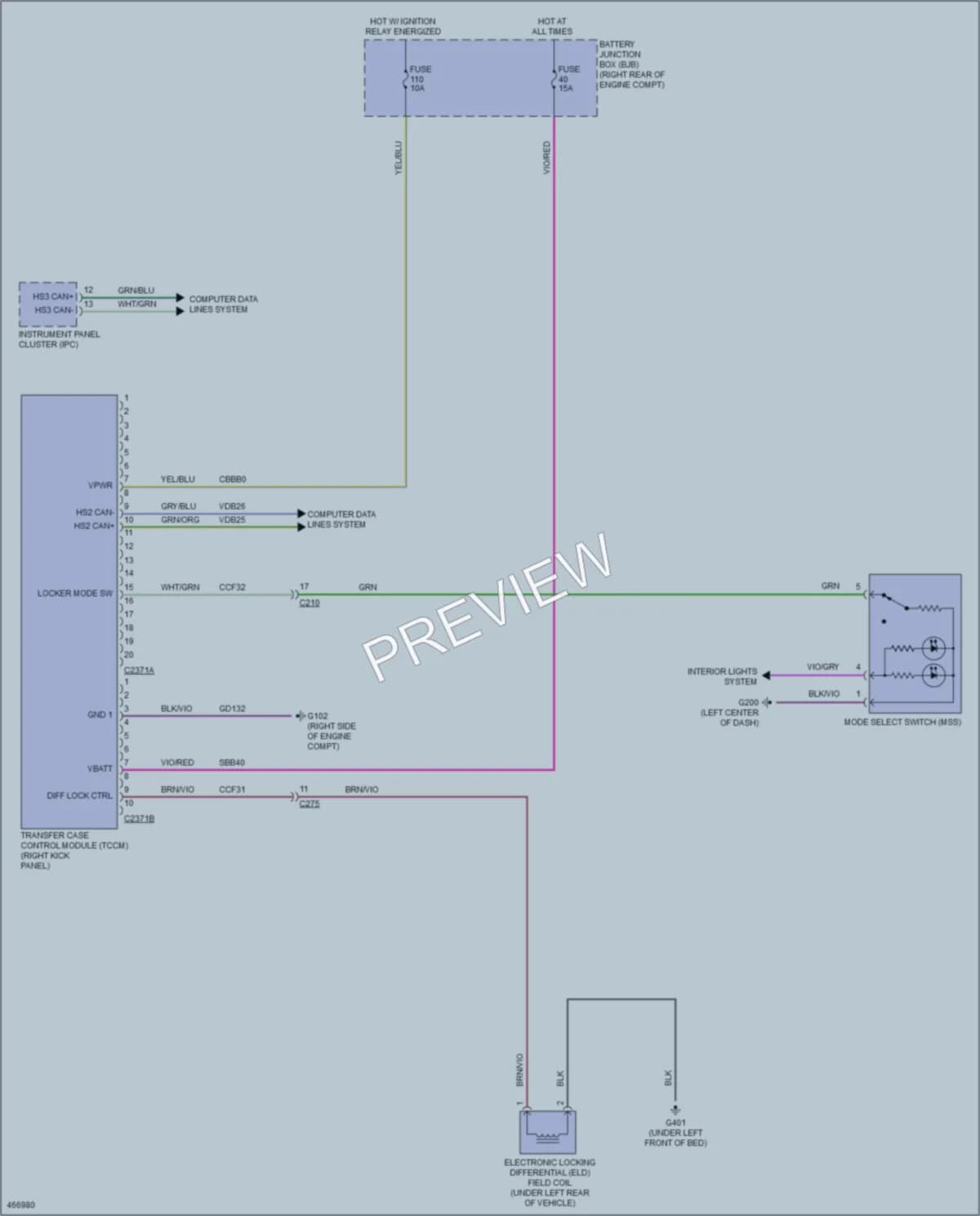 2015 Ford F150 Transmission wiring diagram preview