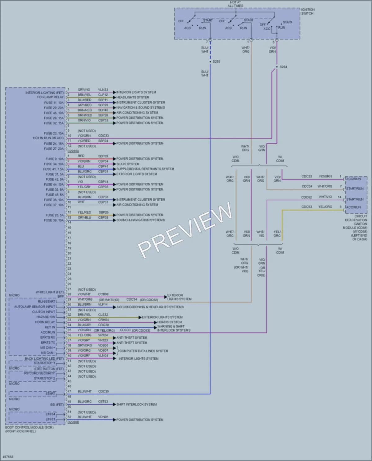 2015 Ford F350SuperDuty Body Control Modules wiring diagram preview