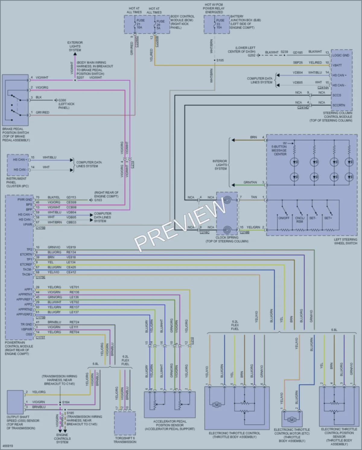 2015 Ford F350SuperDuty Cruise Control wiring diagram preview
