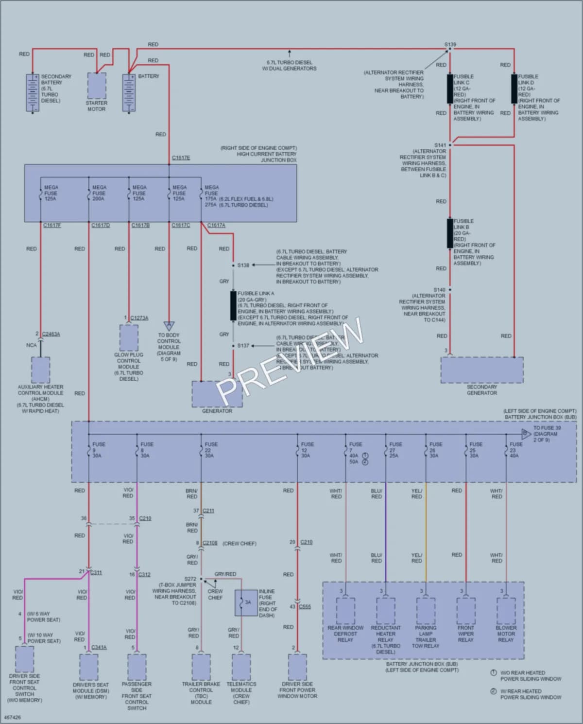 2015 Ford F350SuperDuty Power Distribution wiring diagram preview