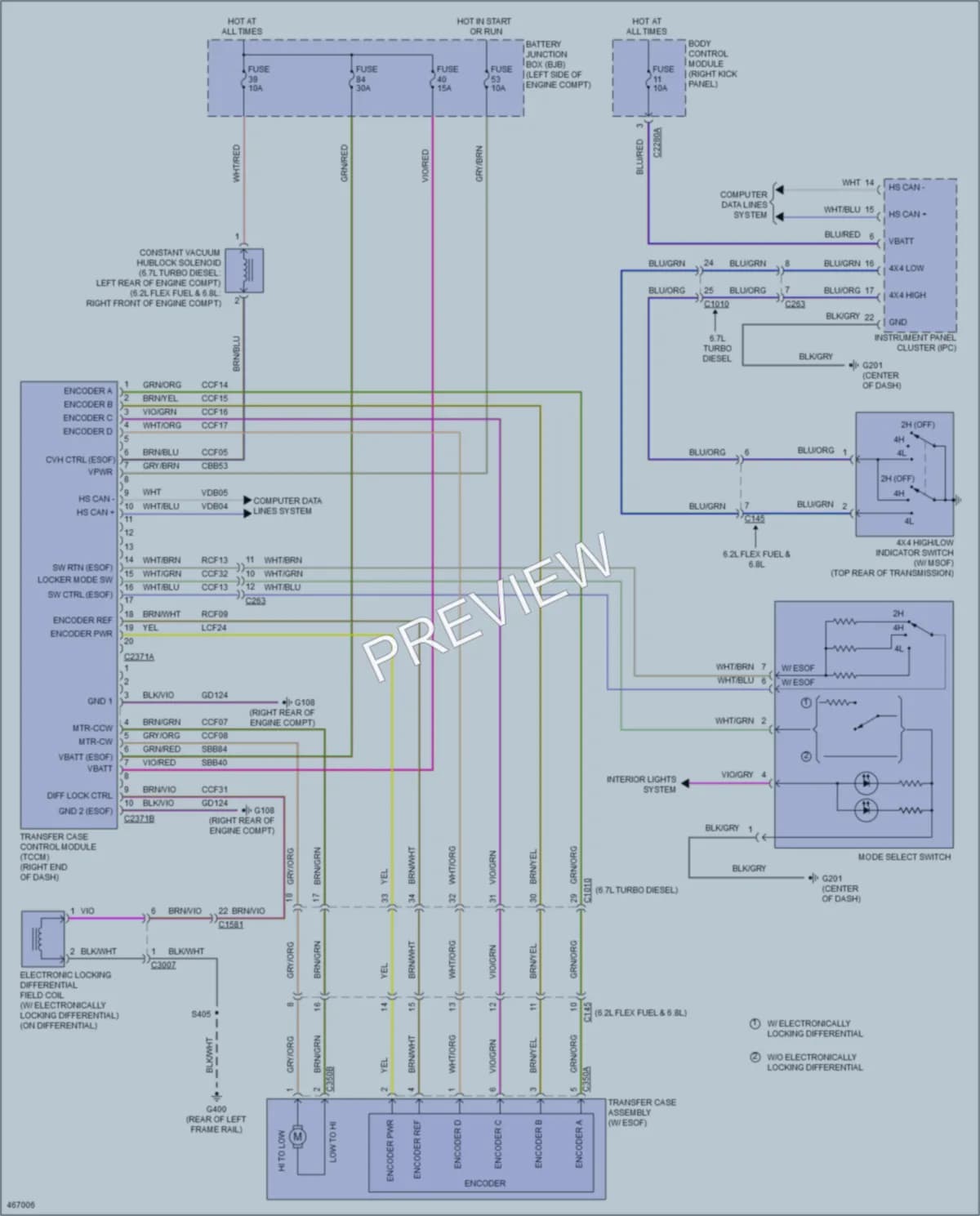 2015 Ford F550ChsCab Transmission wiring diagram preview