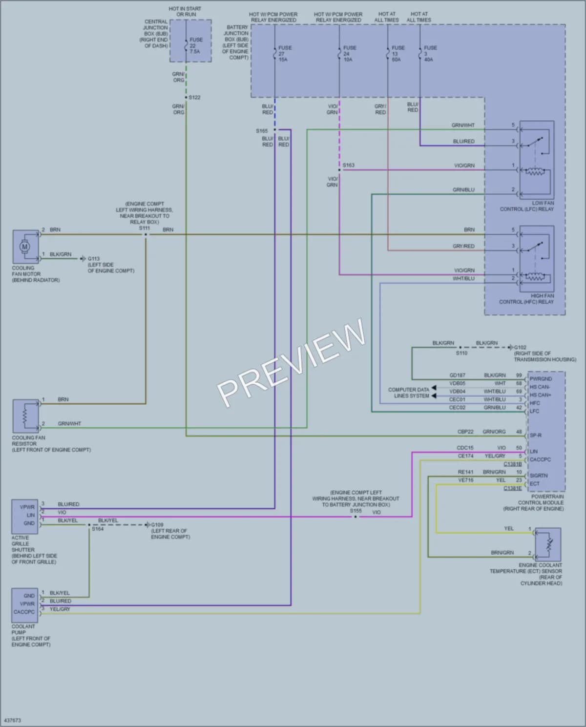 2015 Ford Fiesta Cooling Fan wiring diagram preview