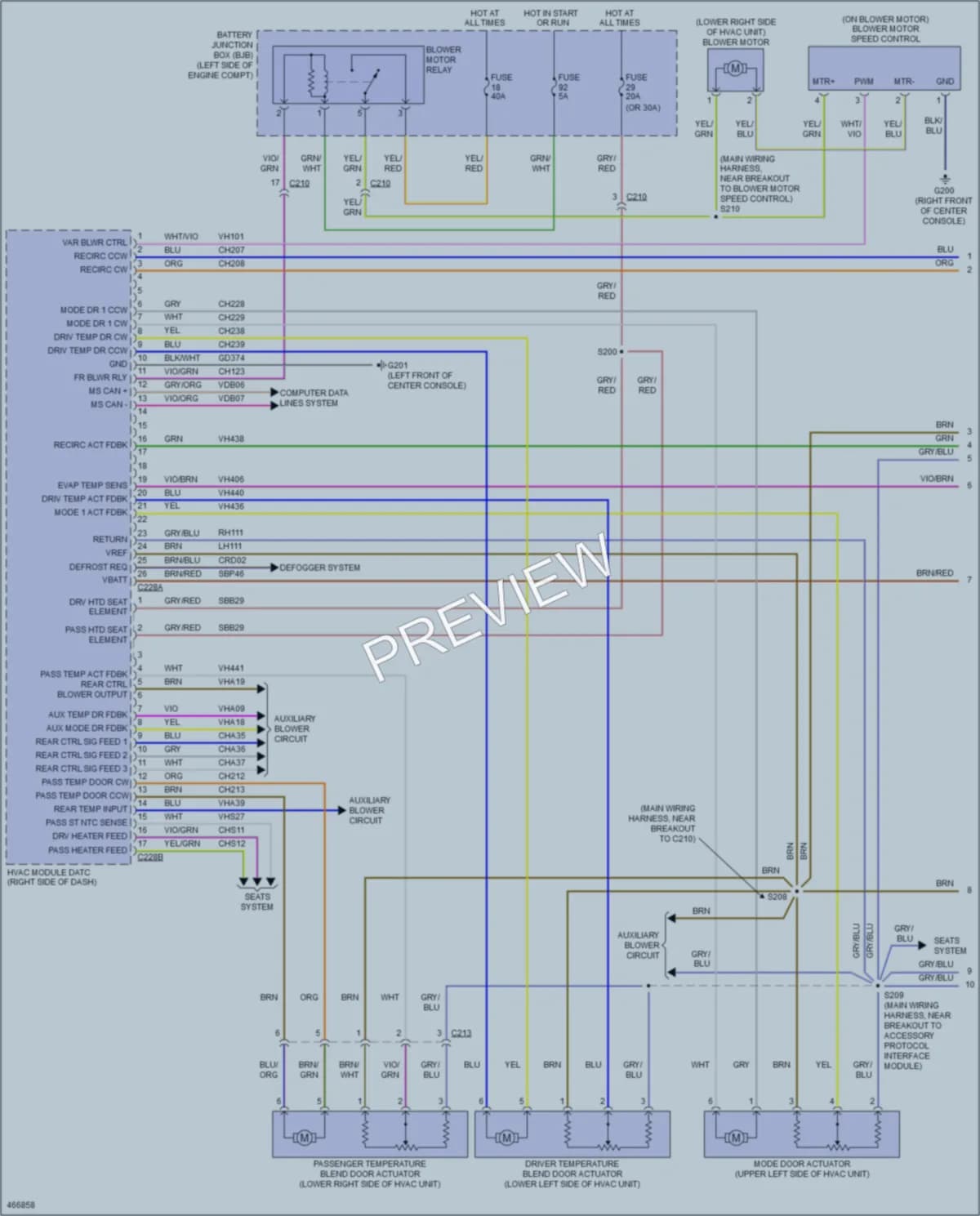 2015 Ford Flex Air Conditioning wiring diagram preview