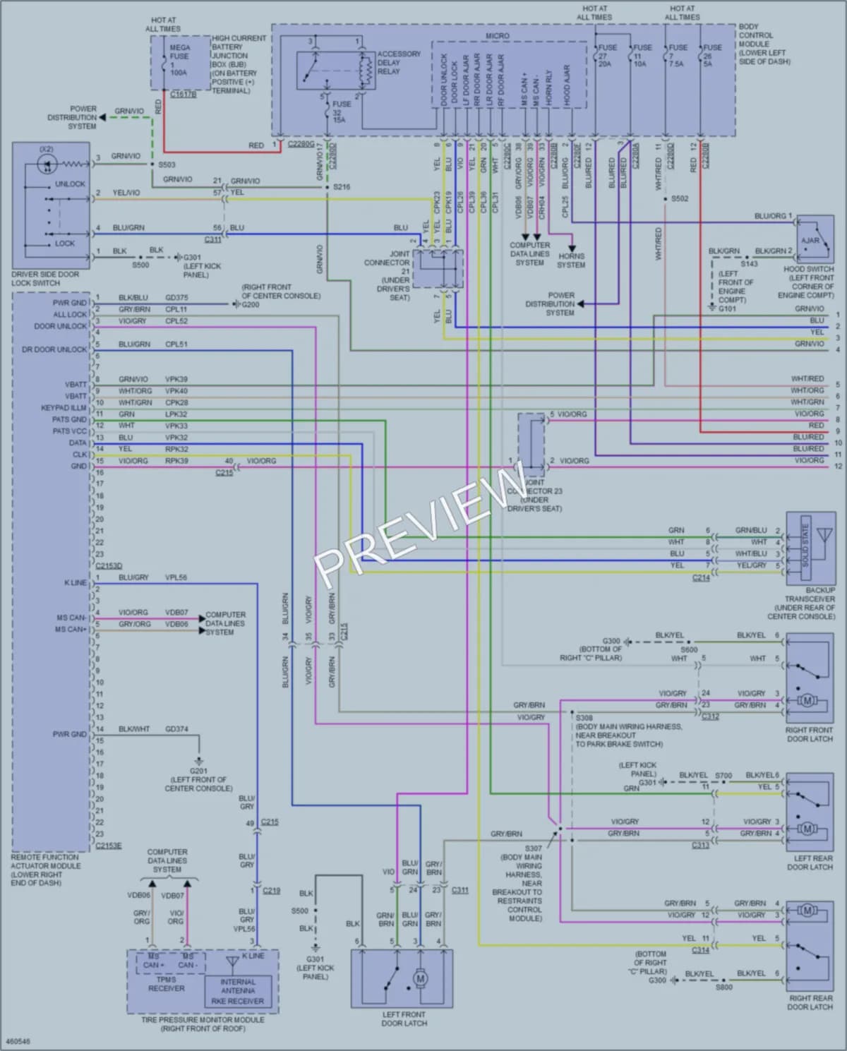 2015 Ford Flex Anti Theft wiring diagram preview