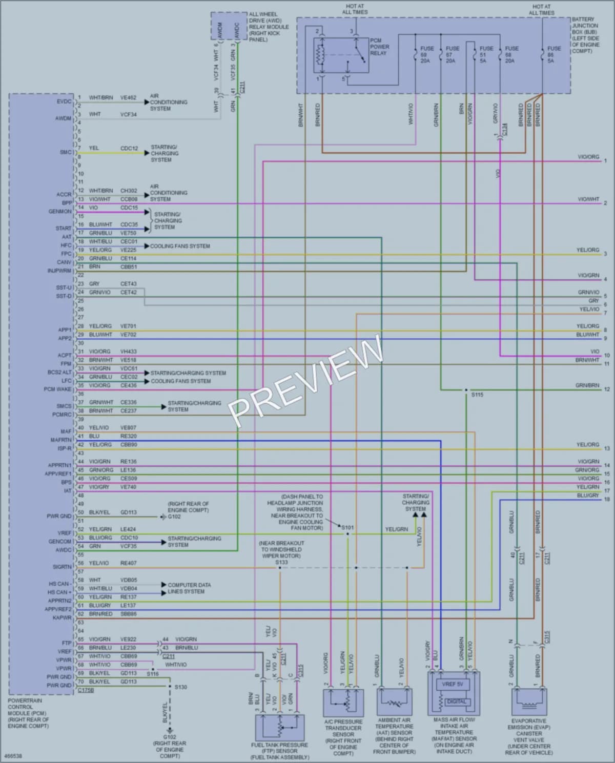 2015 Ford Flex Engine Performance wiring diagram preview
