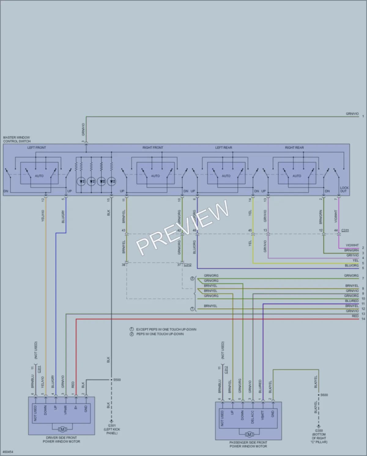 2015 Ford Flex Power Windows wiring diagram preview