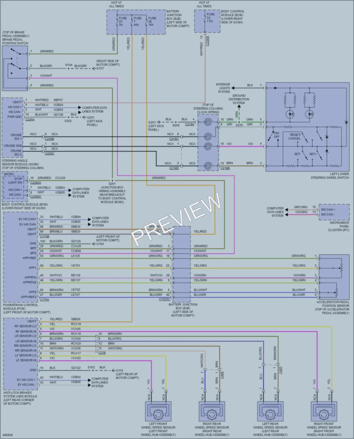 2015 Ford Focus Cruise Control wiring diagram preview