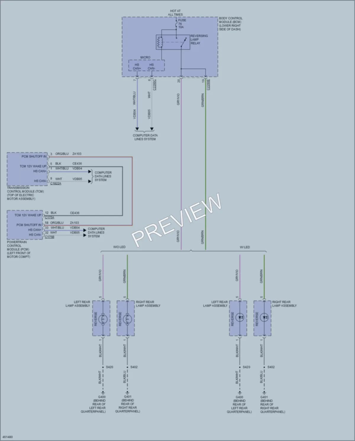 2015 Ford Focus Exterior Lights wiring diagram preview