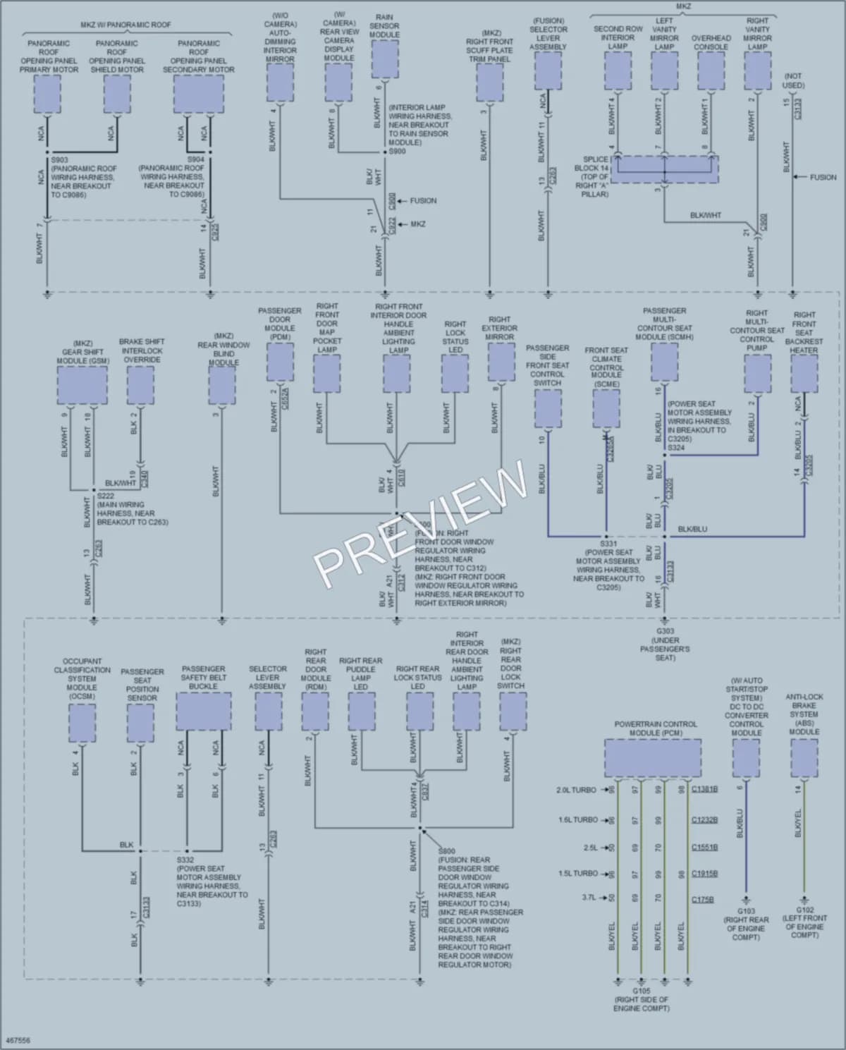 2015 Ford FusionEnergi Ground Distribution wiring diagram preview