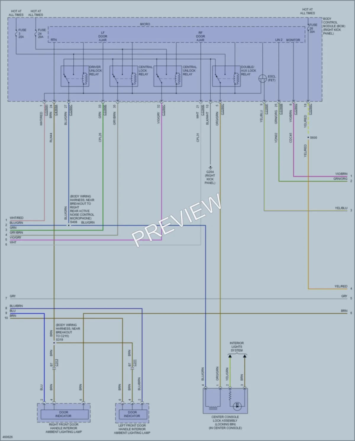 2015 Ford Mustang Anti Theft wiring diagram preview