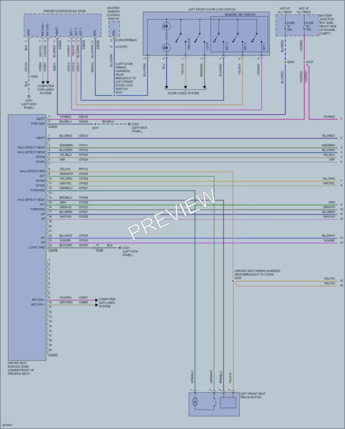 2015 Ford Mustang Memory Systems wiring diagram preview