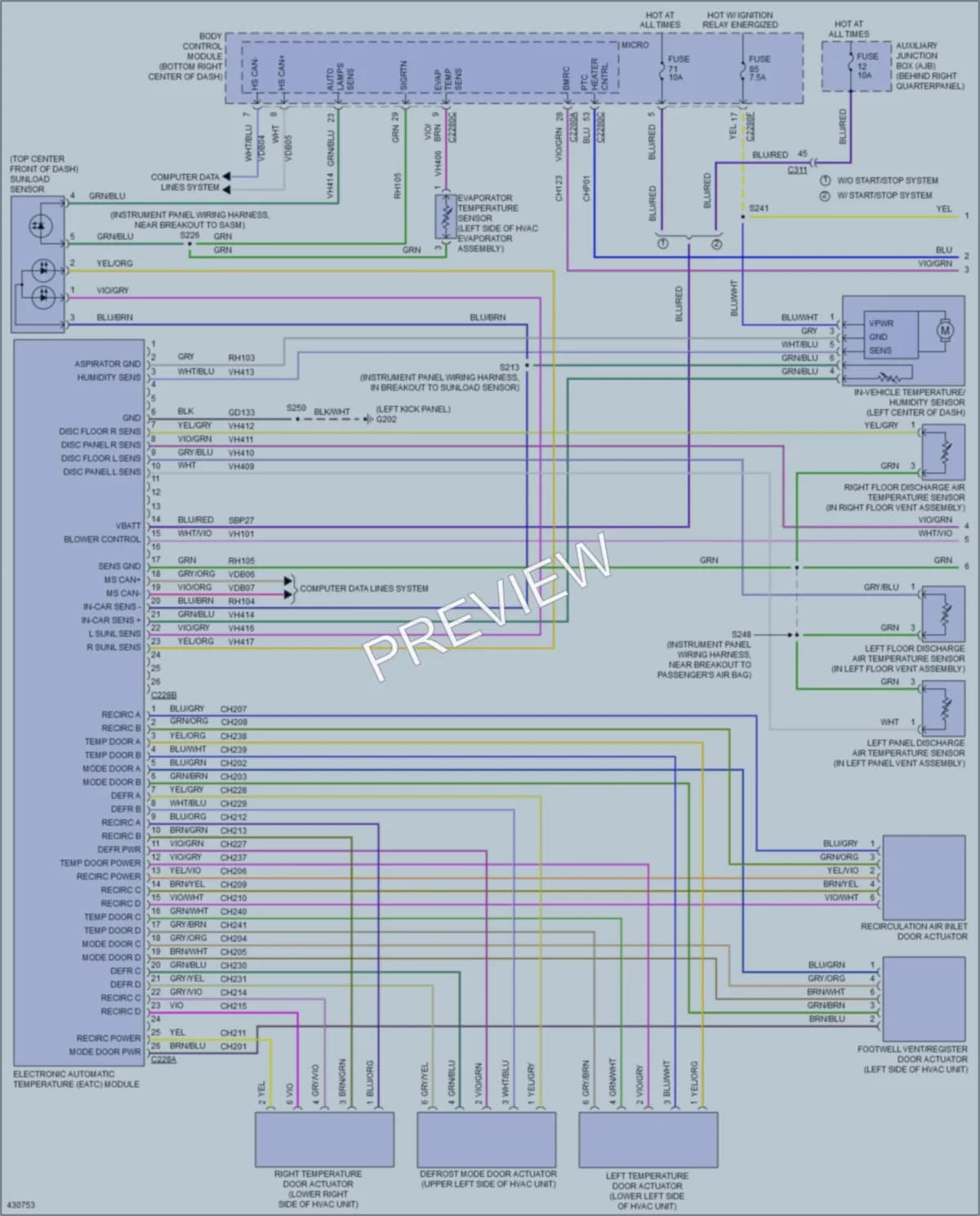 2015 Ford TransitConnect Air Conditioning wiring diagram preview