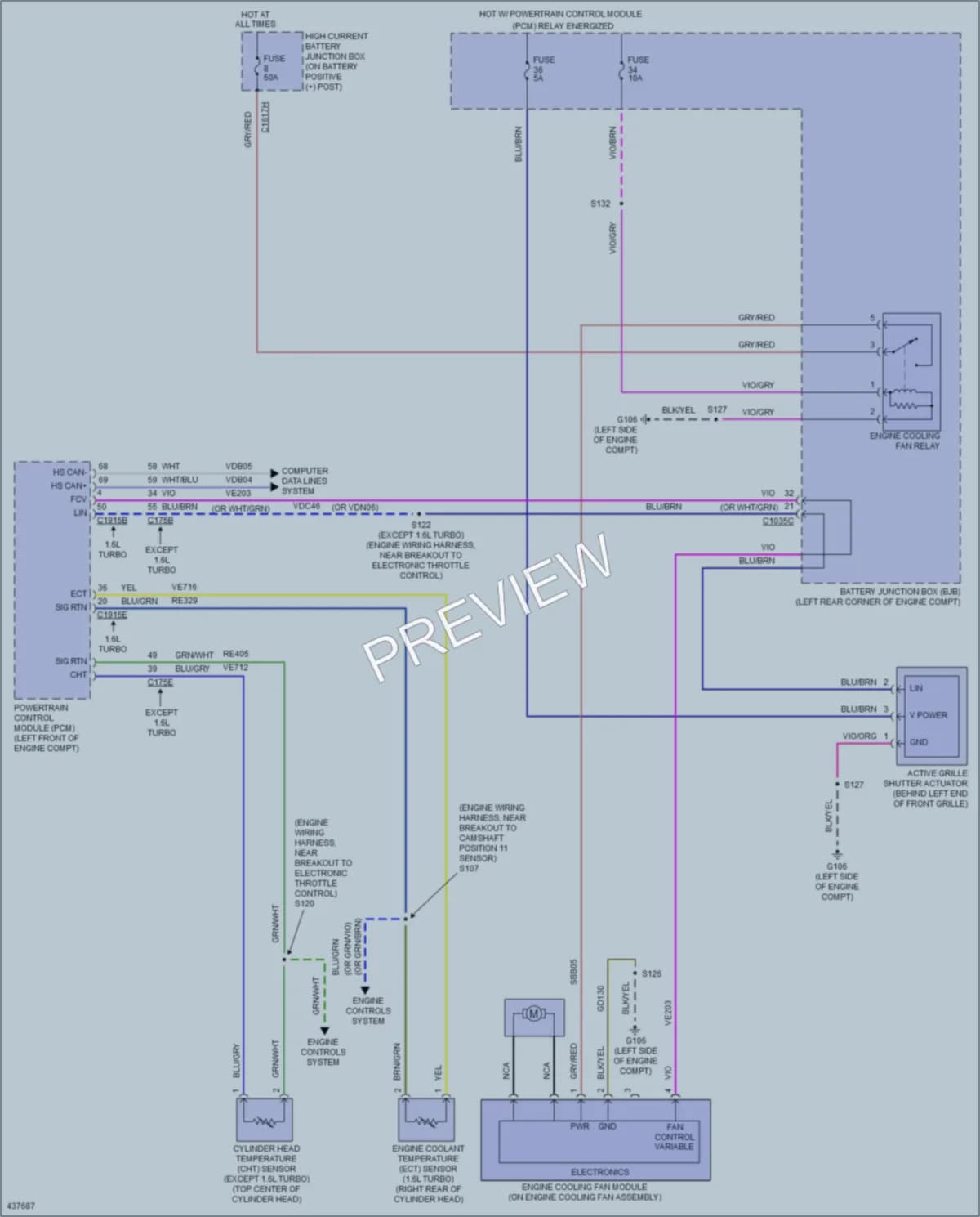 2015 Ford TransitConnect Cooling Fan wiring diagram preview