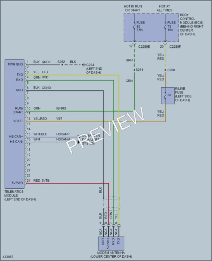 2015 Ford TransitConnect Navigation wiring diagram preview