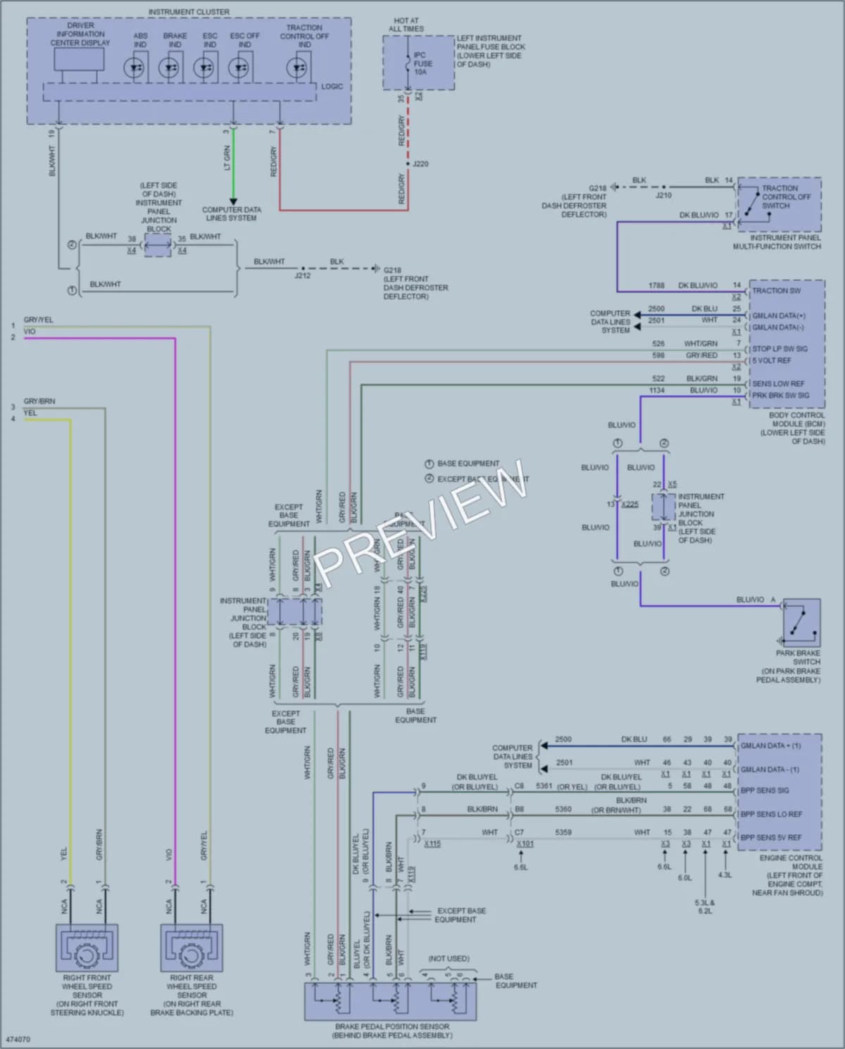 2015 GMC 1500Sierra Anti Lock Brakes wiring diagram preview