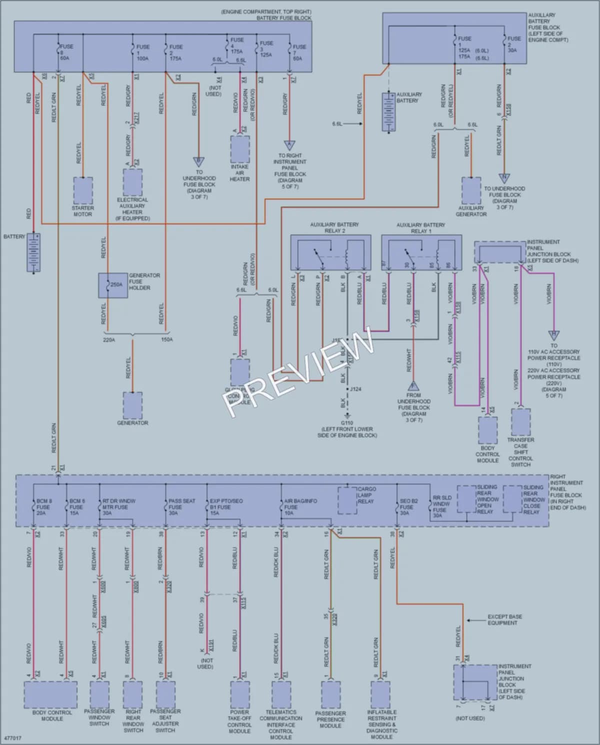 2015 GMC 2500HDSierra Power Distribution wiring diagram preview