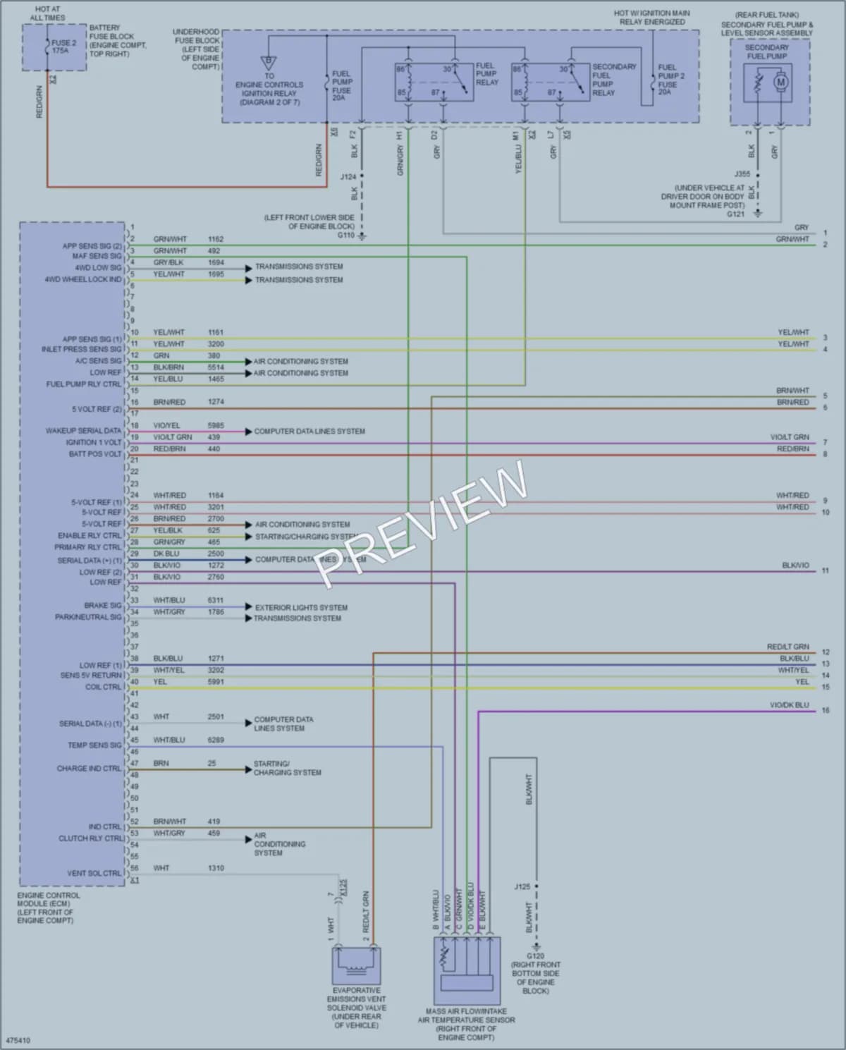 2015 GMC 3500HDSierraDenali Engine Performance wiring diagram preview