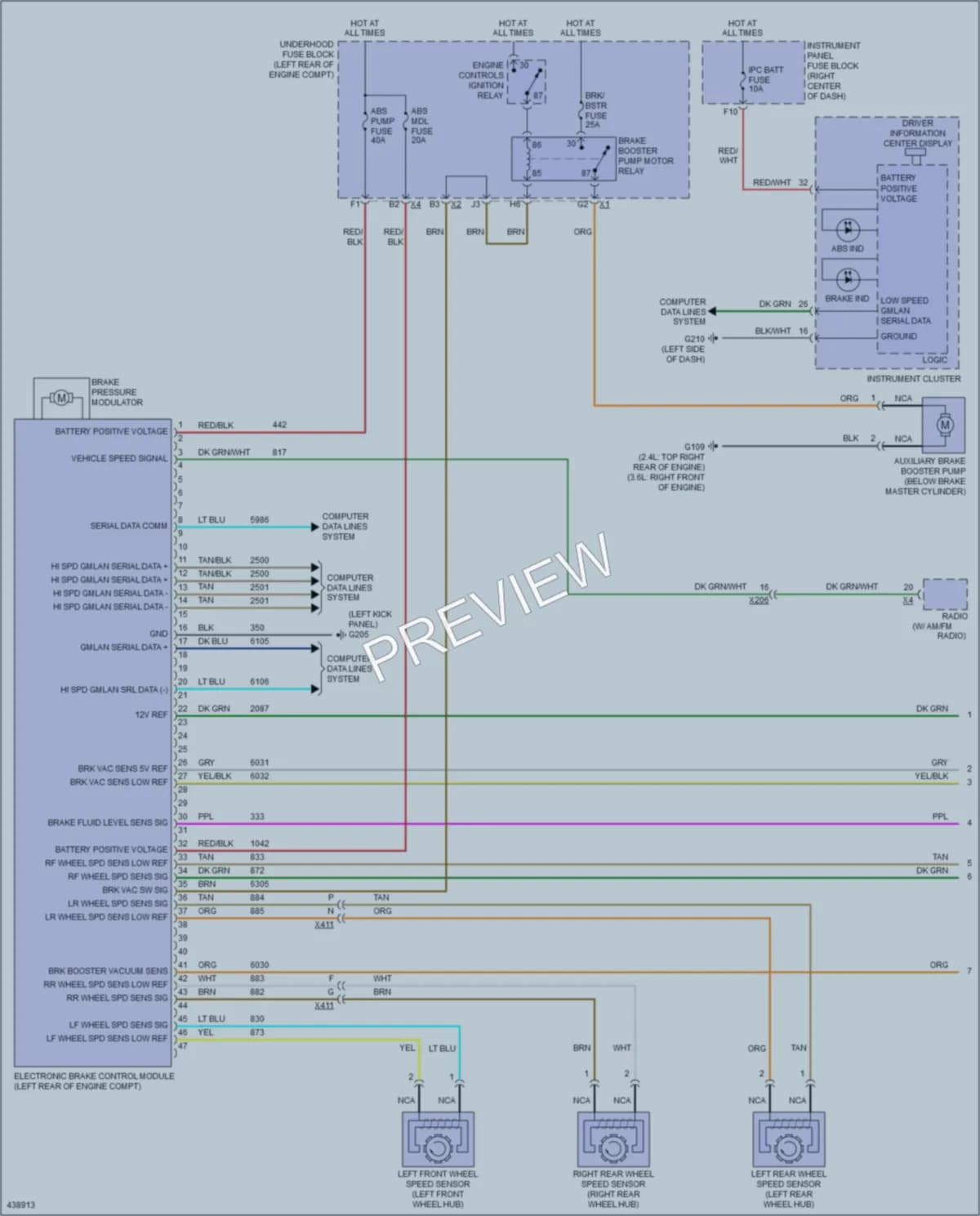 2015 GMC Terrain Anti Lock Brakes wiring diagram preview