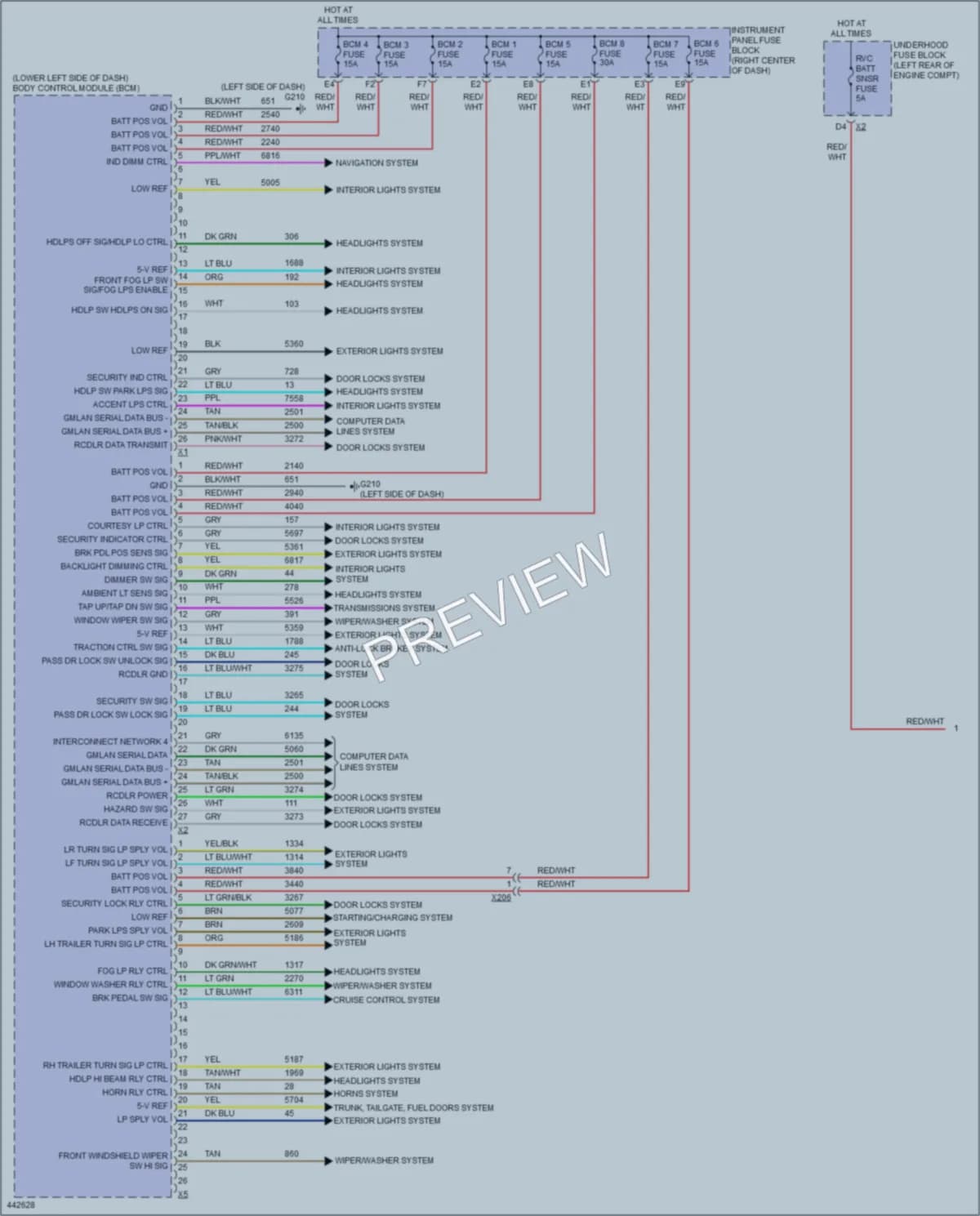 2015 GMC Terrain Body Control Modules wiring diagram preview