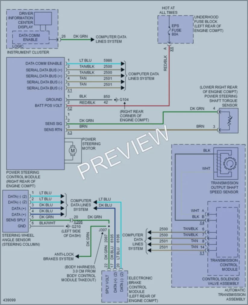 2015 GMC TerrainDenali Electronic Power Steering wiring diagram preview