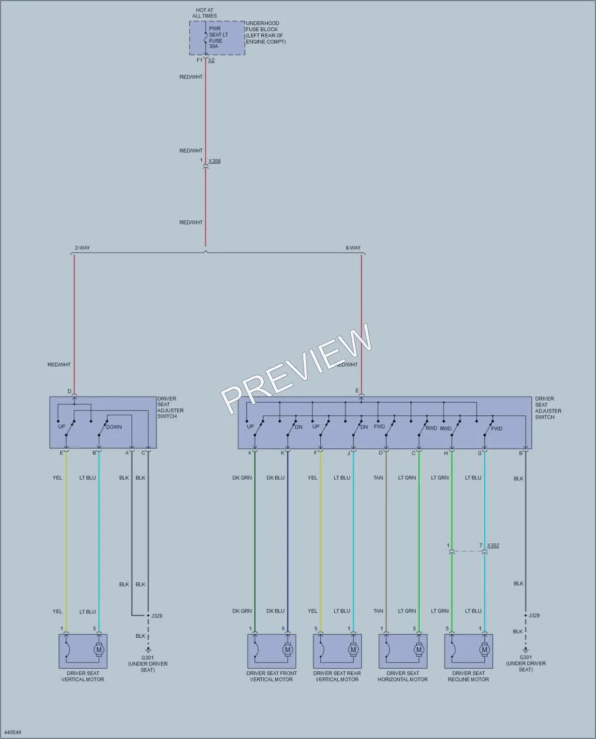 2015 GMC TerrainDenali Power Seats wiring diagram preview
