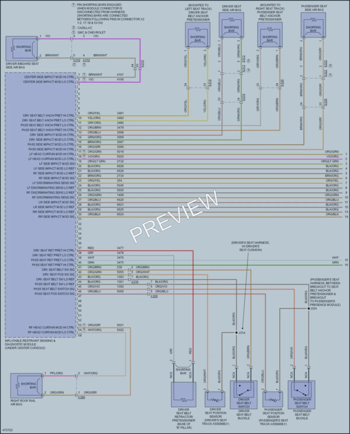 2015 GMC YukonDenali Supplemental Restraints wiring diagram preview