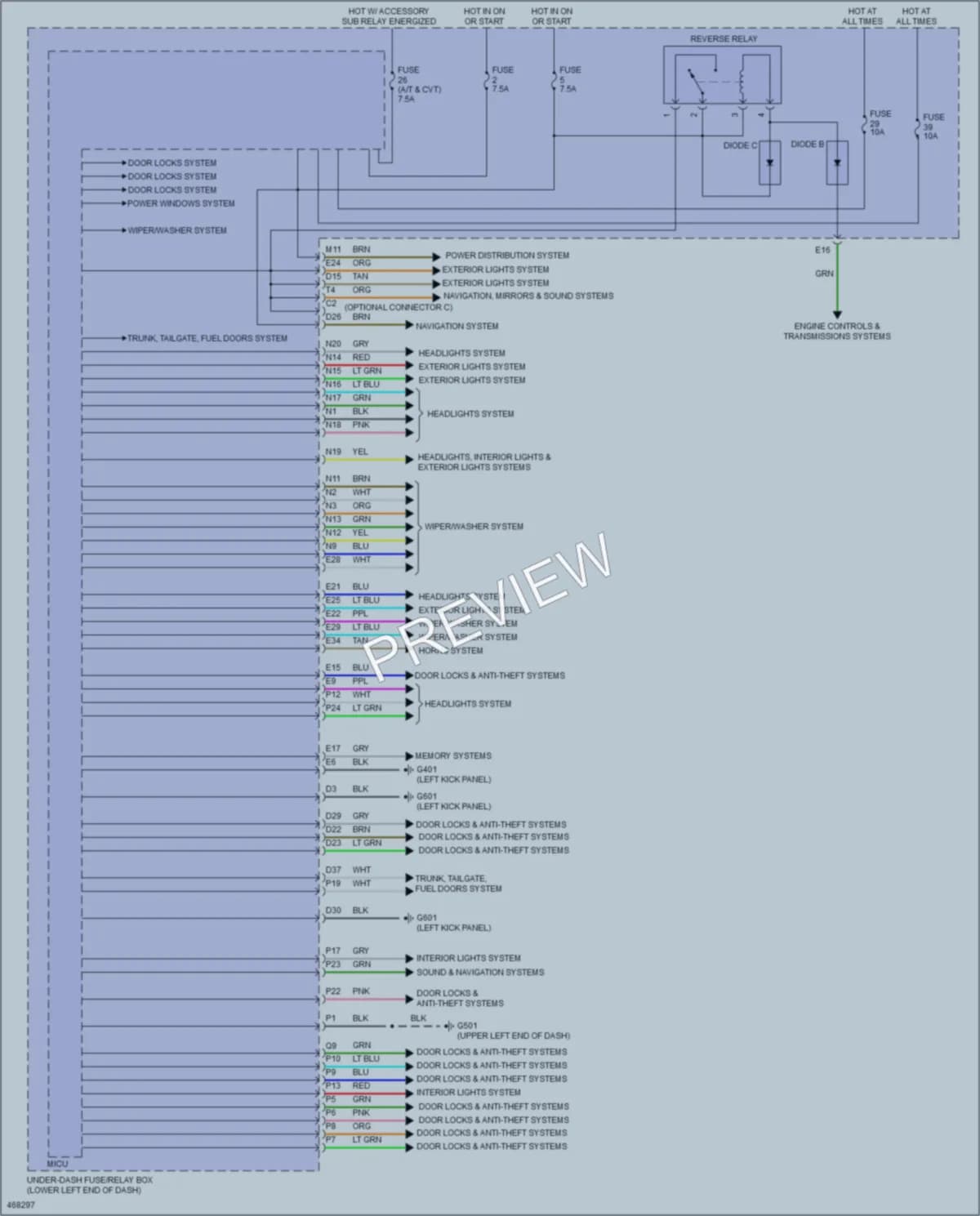 2015 Honda Accord Body Control Modules wiring diagram preview