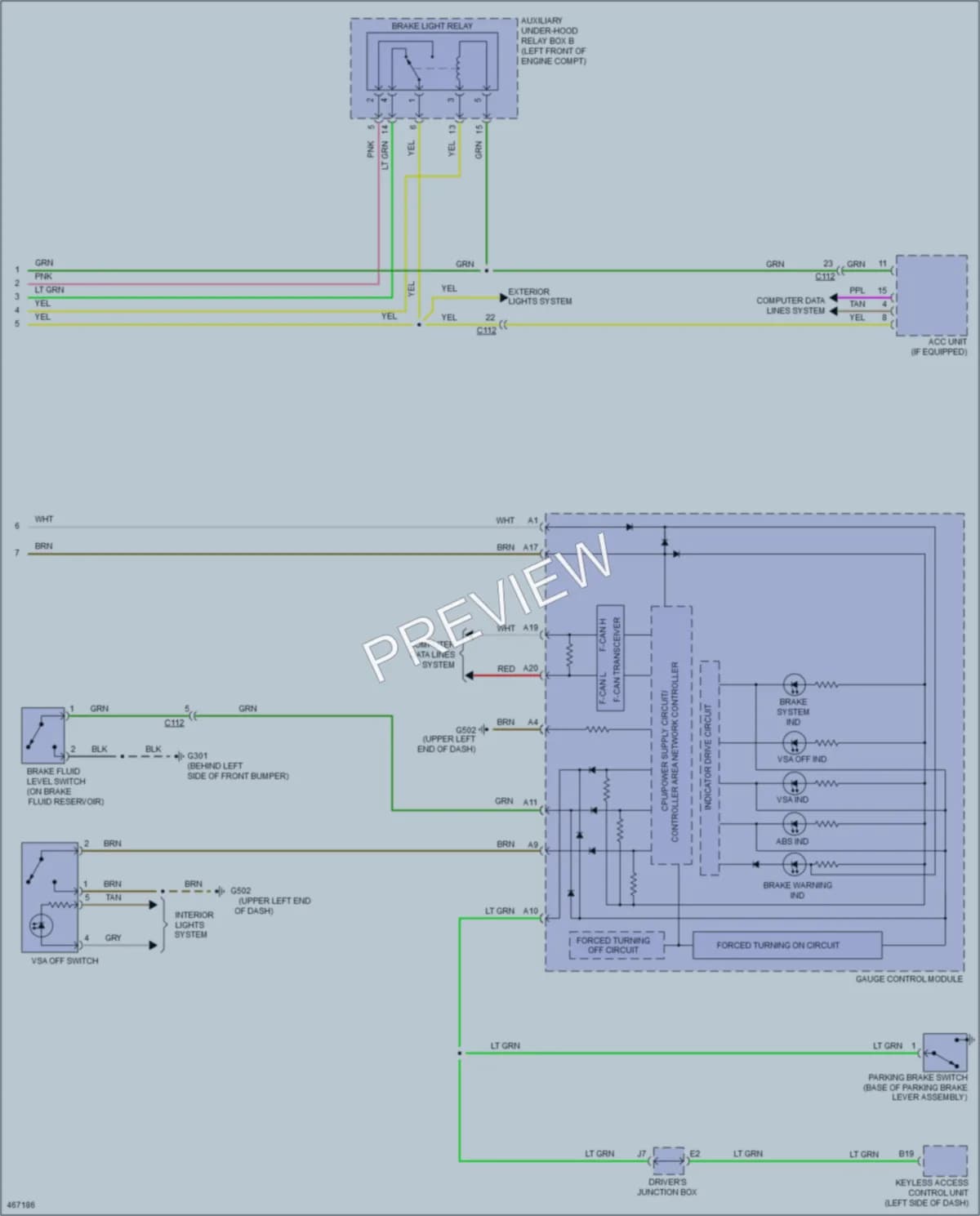 2015 Honda AccordHybrid Anti Lock Brakes wiring diagram preview