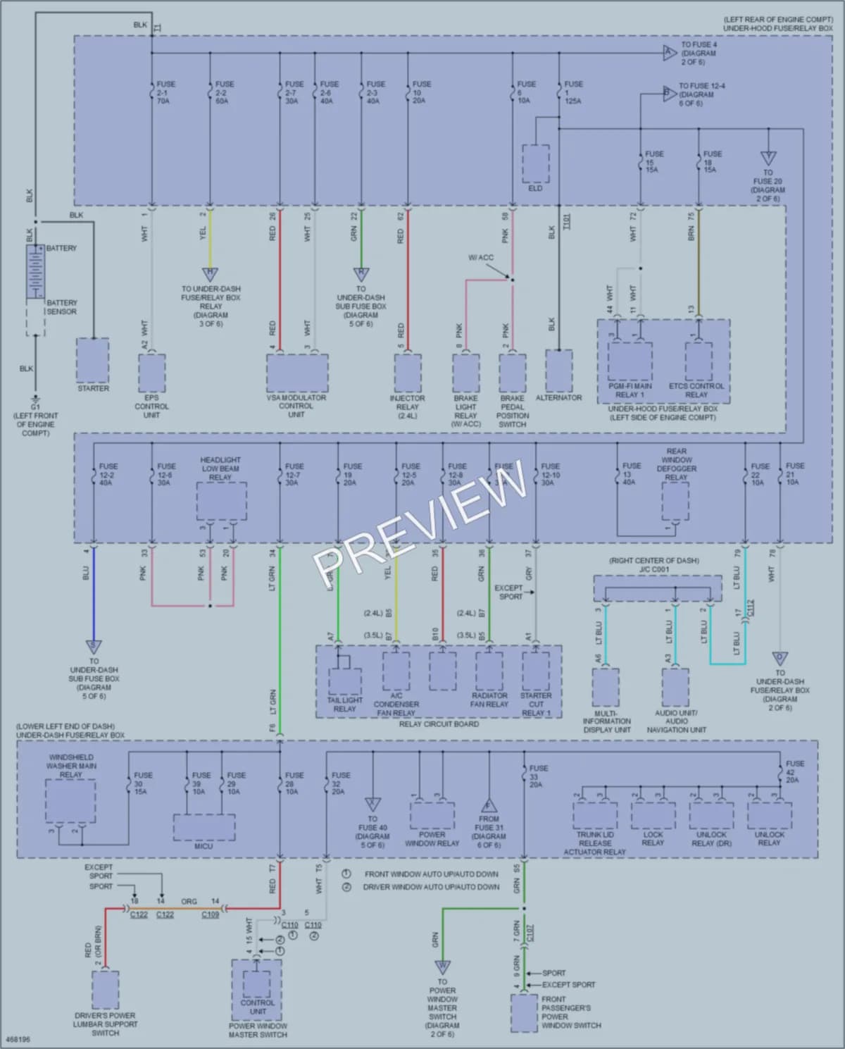 2015 Honda AccordHybrid Power Distribution wiring diagram preview
