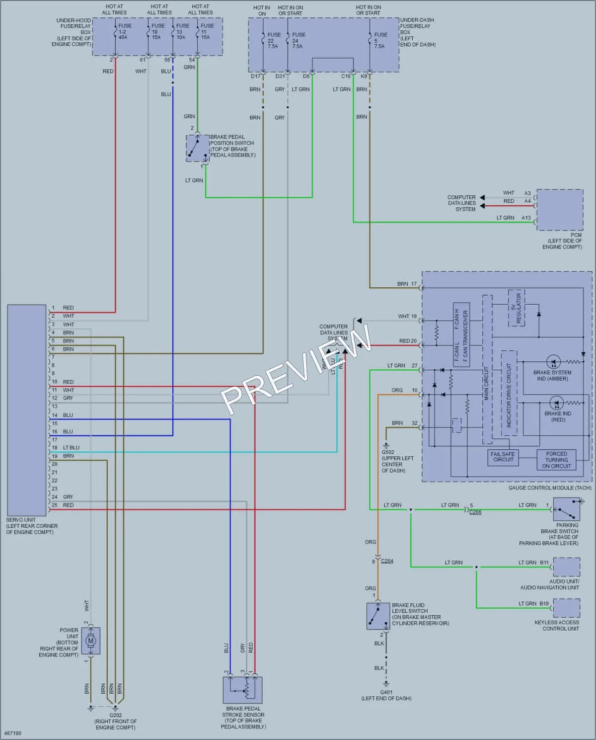 2015 Honda Civic Anti Lock Brakes wiring diagram preview